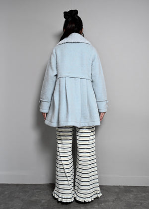 grace fur collar wool long coat