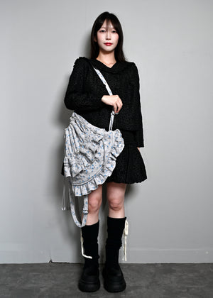 flower waffle frill knapsack