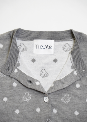 wings dot knit cardigan
