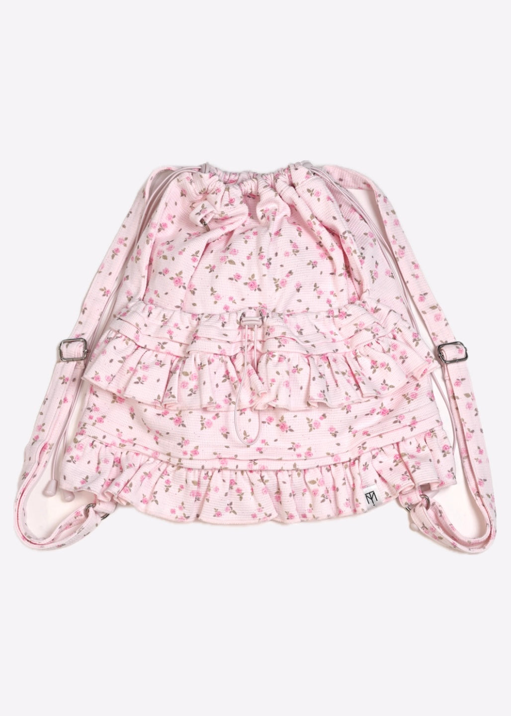 flower waffle frill knapsack