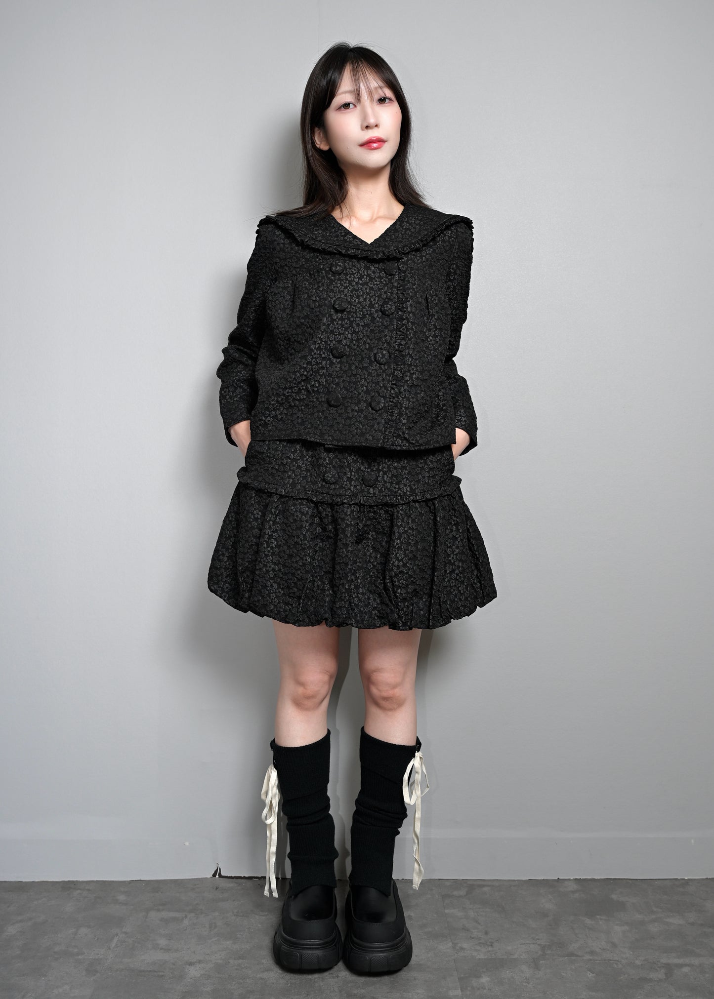 【8月下旬発送】glossy bloom sailor blouse