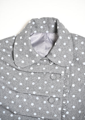 button up wool dot jacket