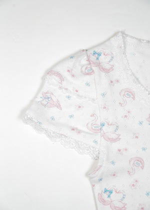 「swan's dream」lace Tee