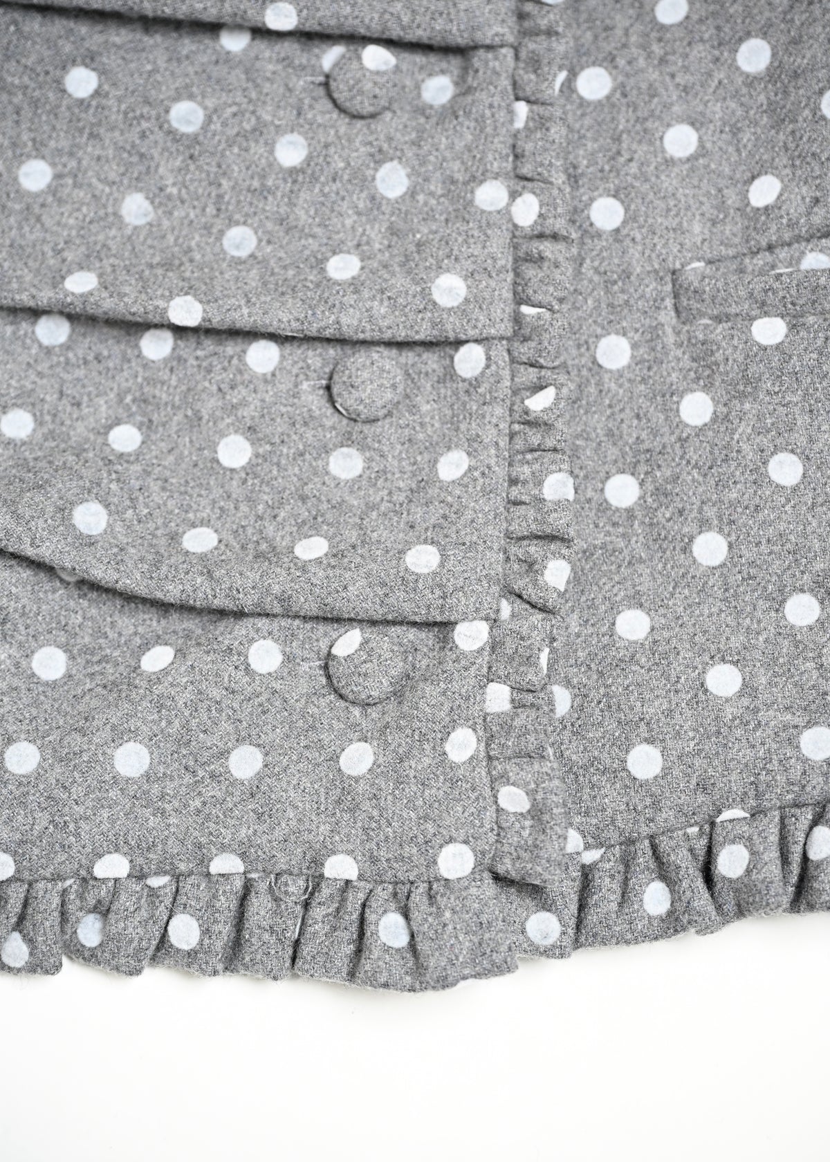 button up wool dot jacket