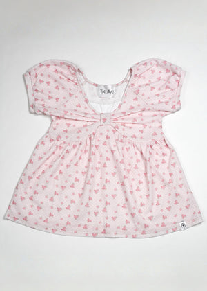 【8月初旬発送】flower waffle ribbon tunic