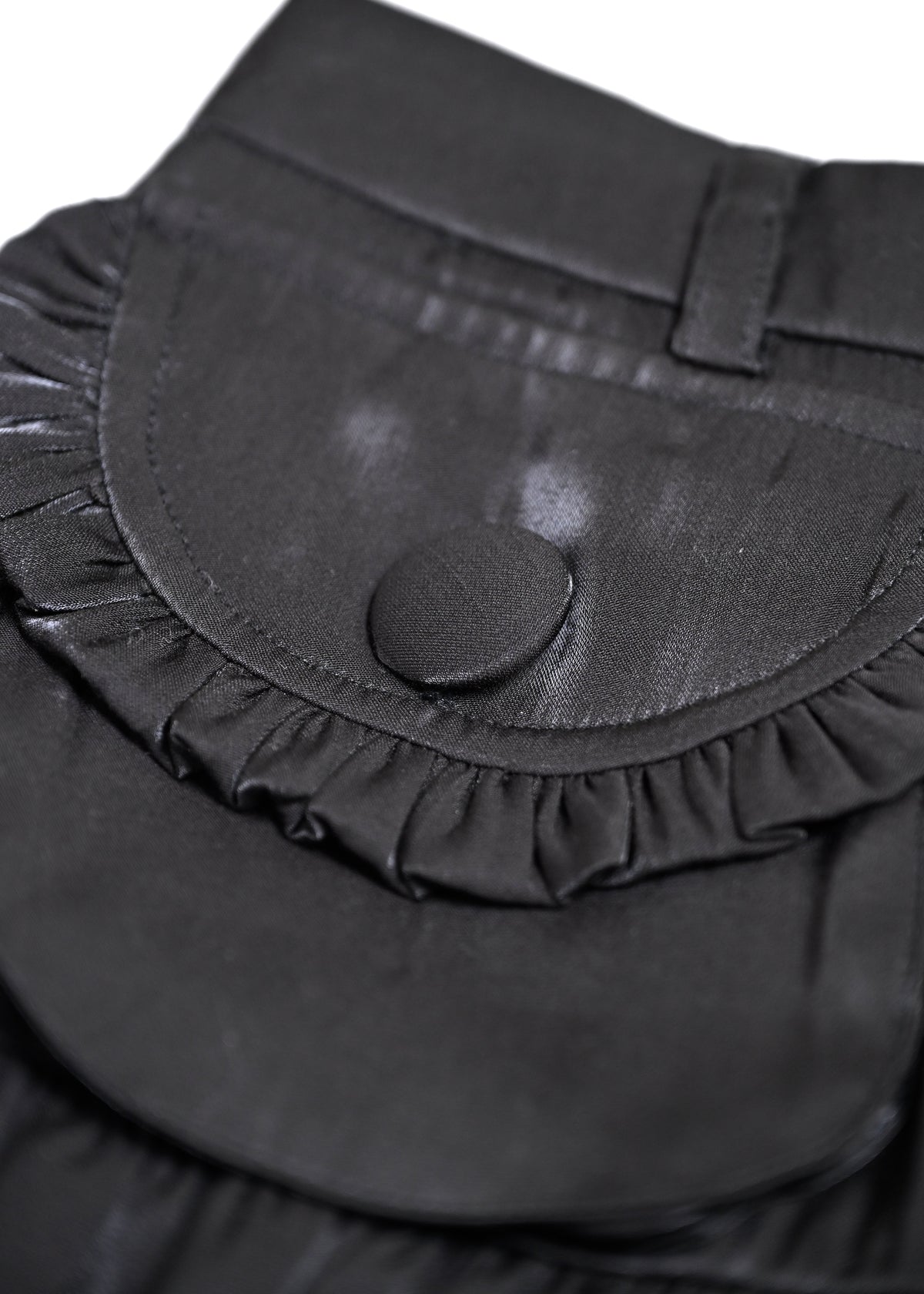 cargo frill shimmer tiered skirt
