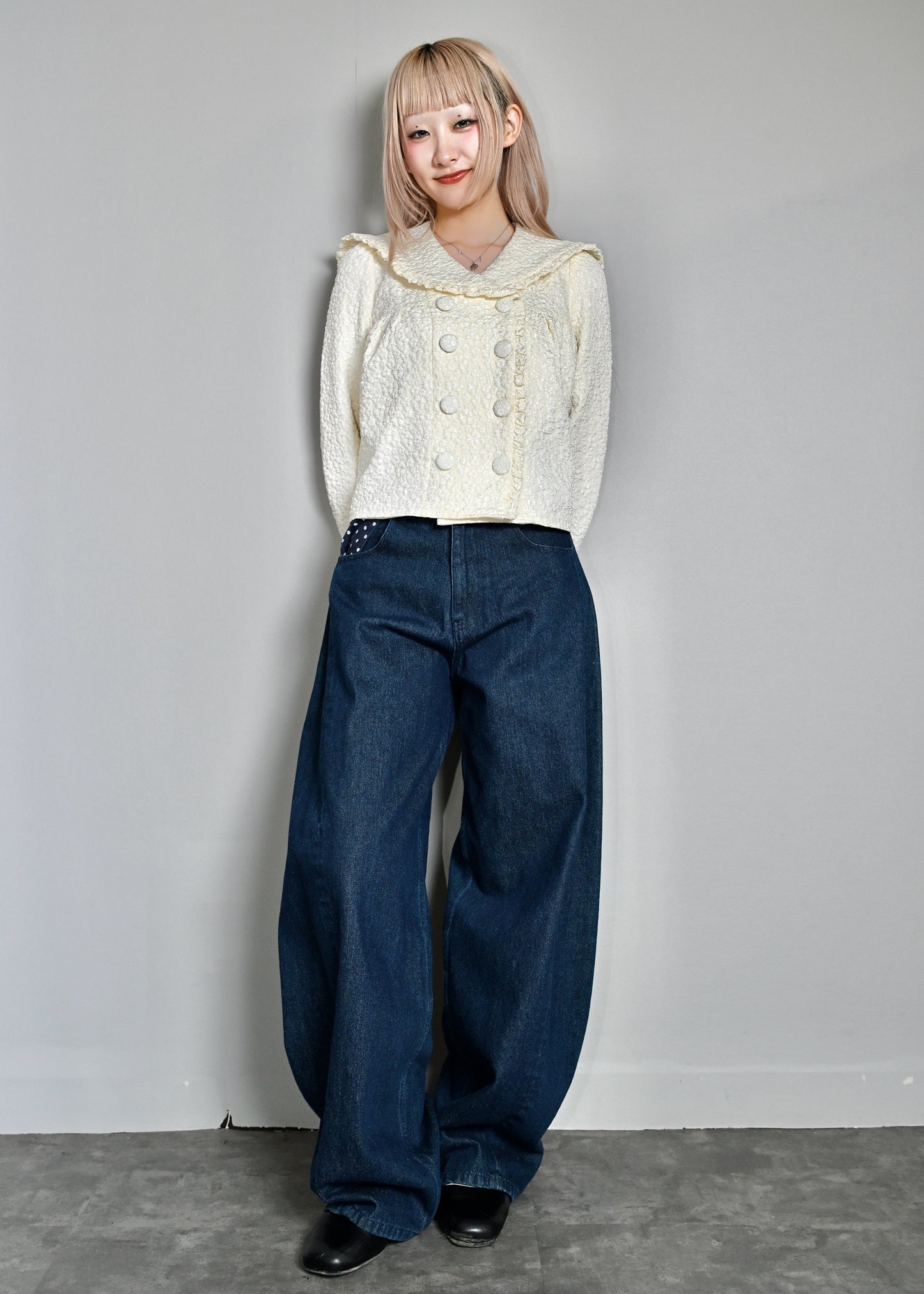 【8月下旬発送】glossy bloom sailor blouse