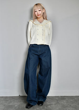 【8月下旬発送】glossy bloom sailor blouse