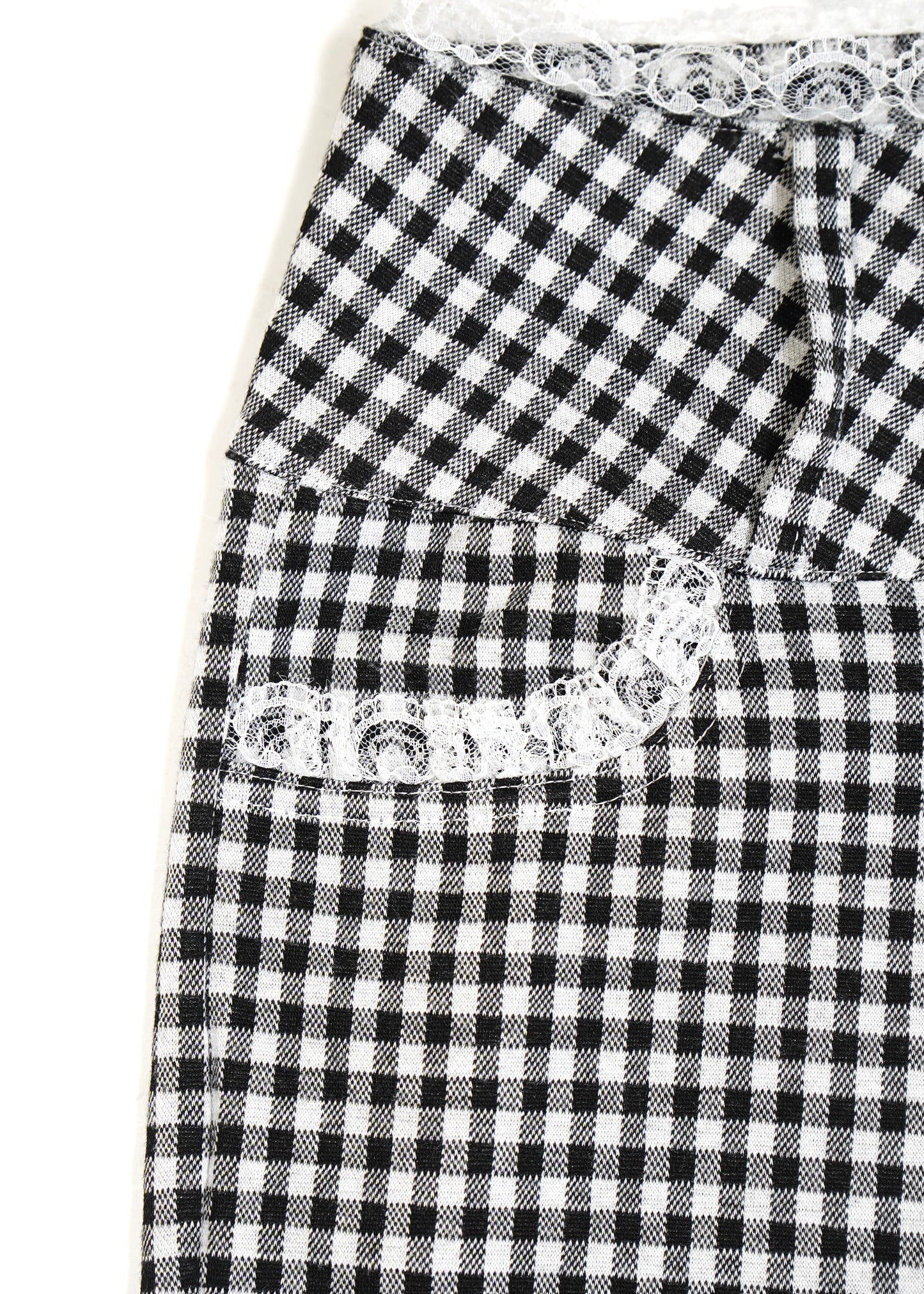 vintage lace gingham pants