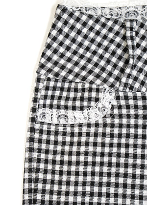 vintage lace gingham pants