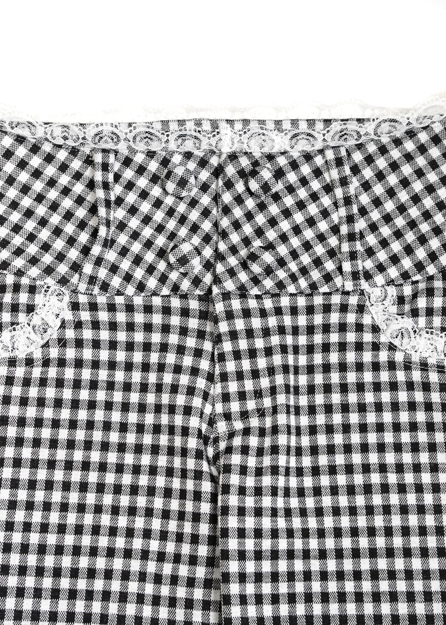 vintage lace gingham pants
