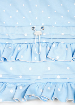 dot frill knapsack-pink&blue