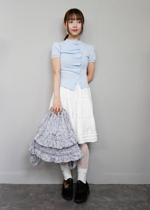 flower waffle frill knapsack