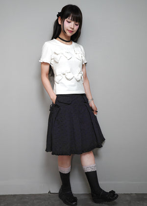pleated cargo floral skirt