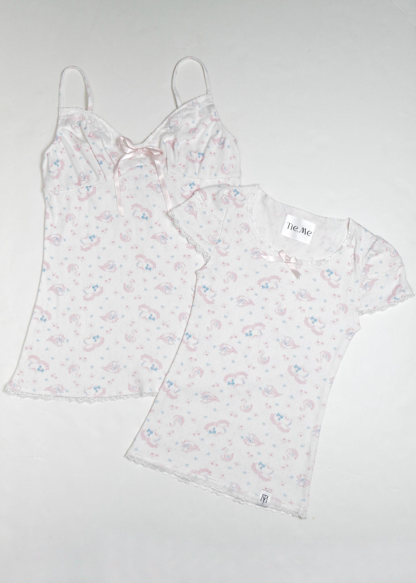 「swan's dream」lace Tee
