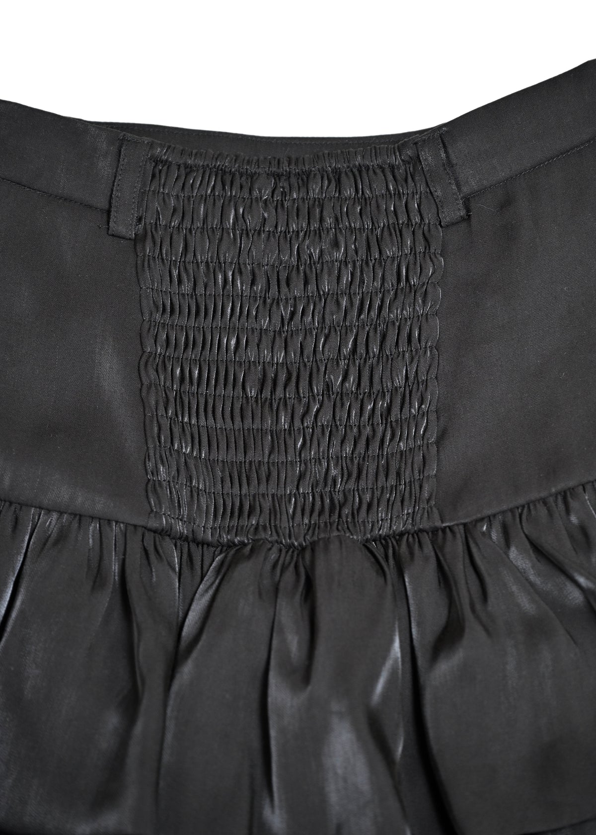 cargo frill shimmer tiered skirt