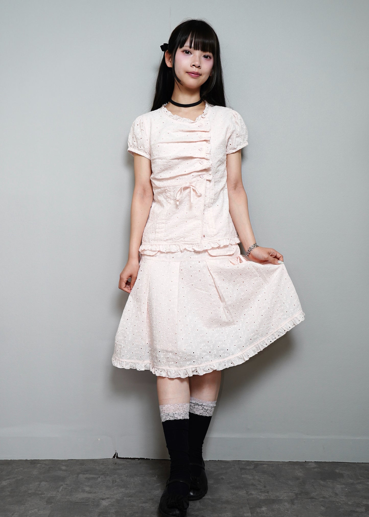pleated cargo floral skirt