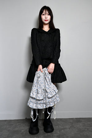 flower waffle frill knapsack