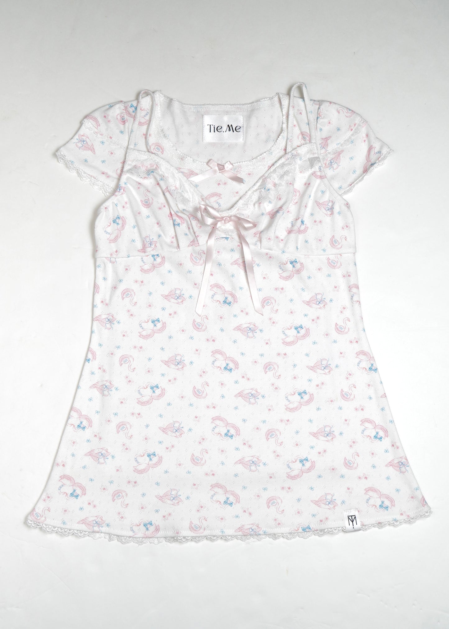 「swan's dream」lace Tee