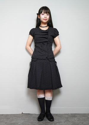 pleated cargo floral skirt