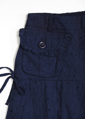 pleated cargo floral skirt