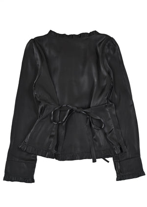 button up shimmer blouse