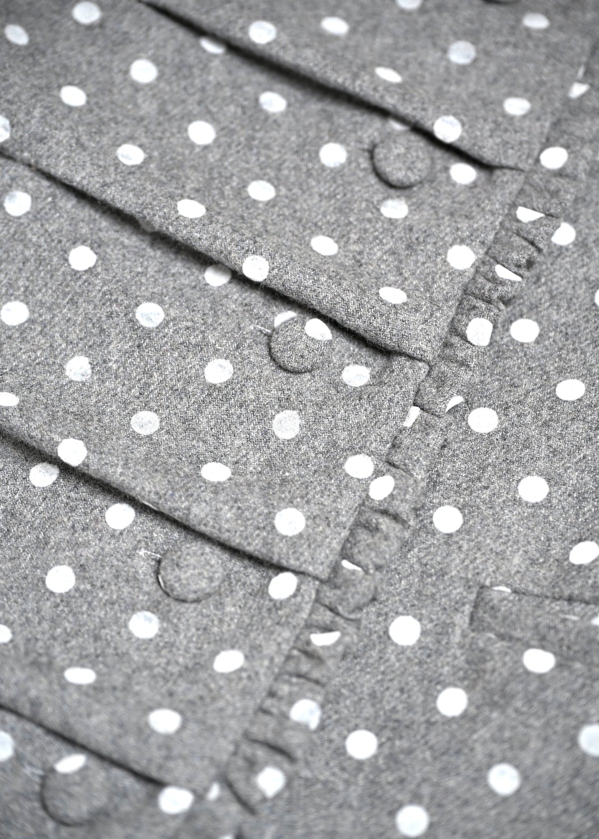 button up wool dot jacket