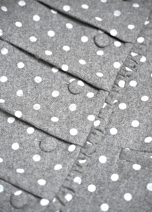 button up wool dot jacket
