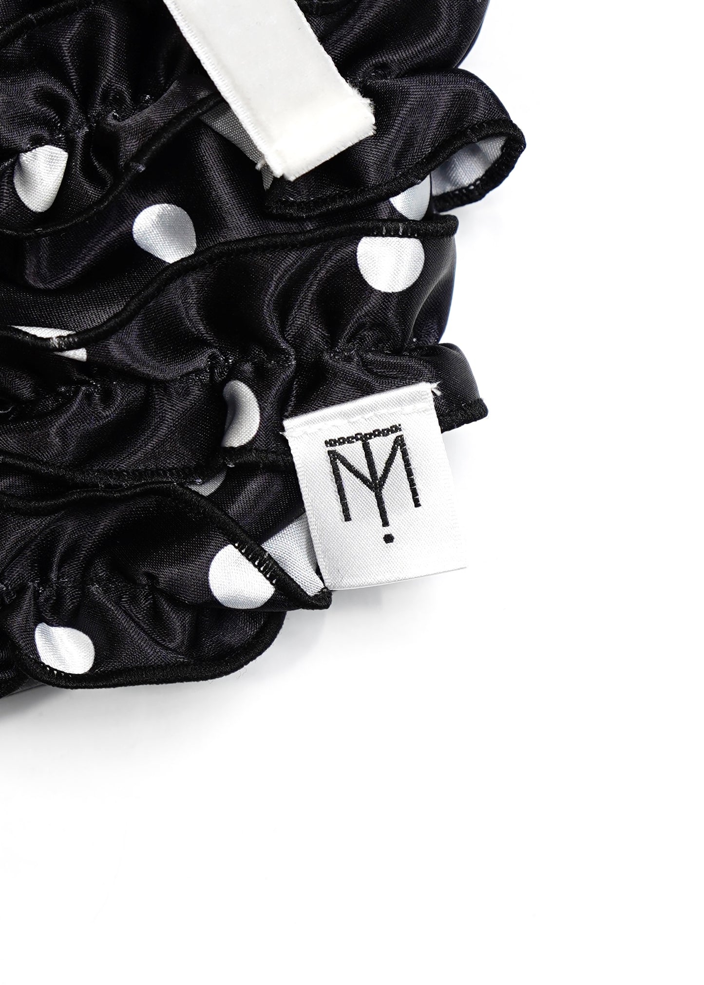 ribbon ruffle satin bag