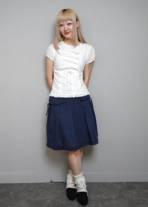 pleated cargo floral skirt