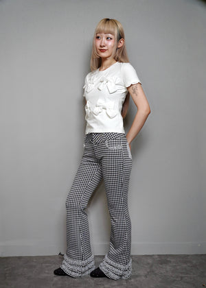 vintage lace gingham pants