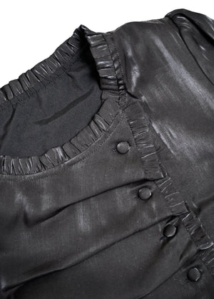 button up shimmer blouse