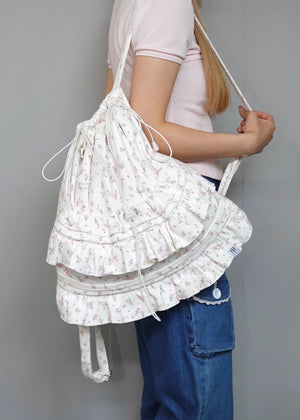 flower waffle frill knapsack