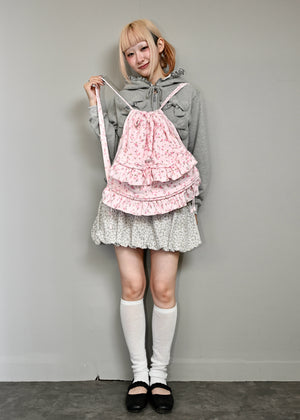 flower waffle frill knapsack