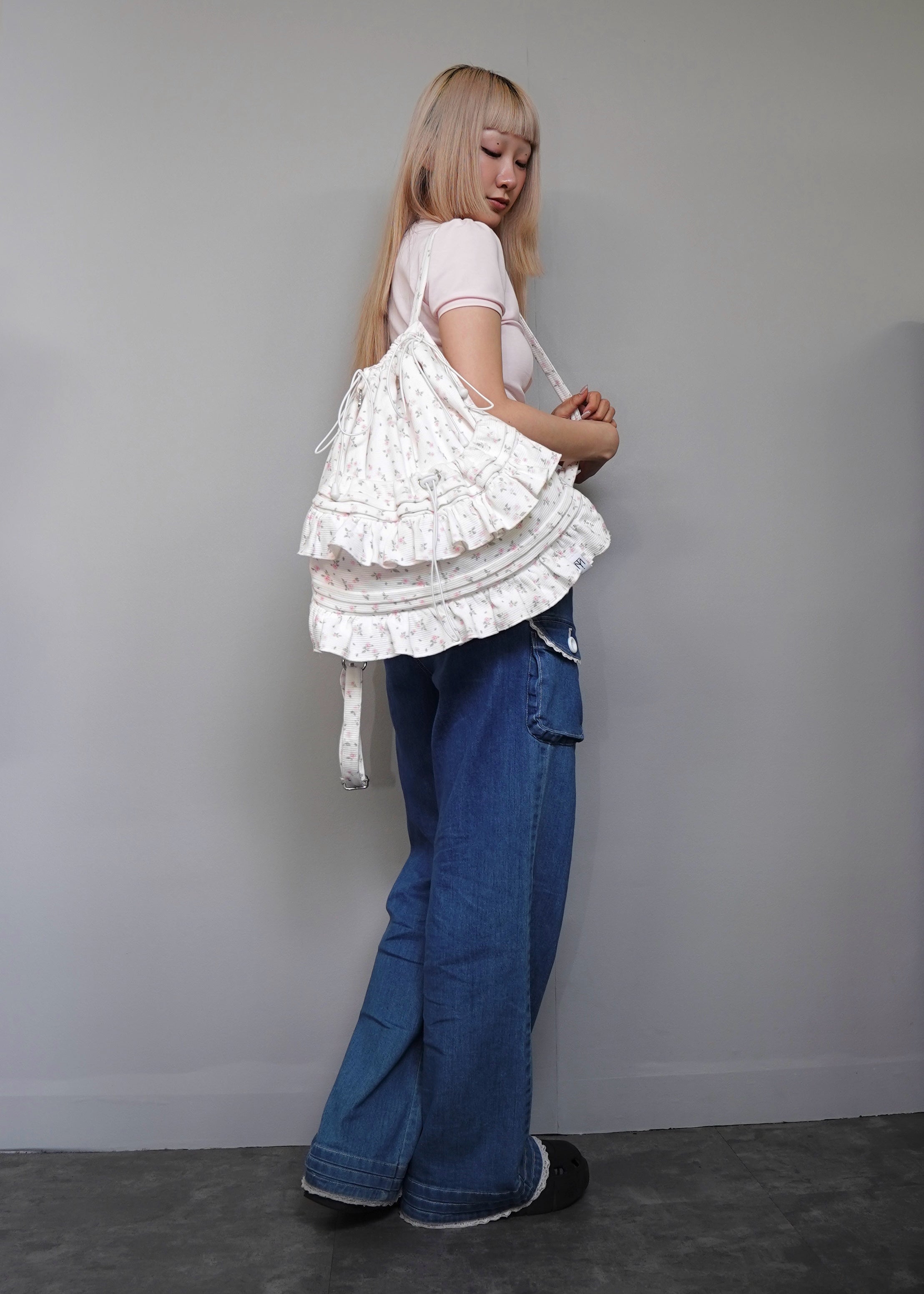 flower waffle frill knapsack – Tie.Me