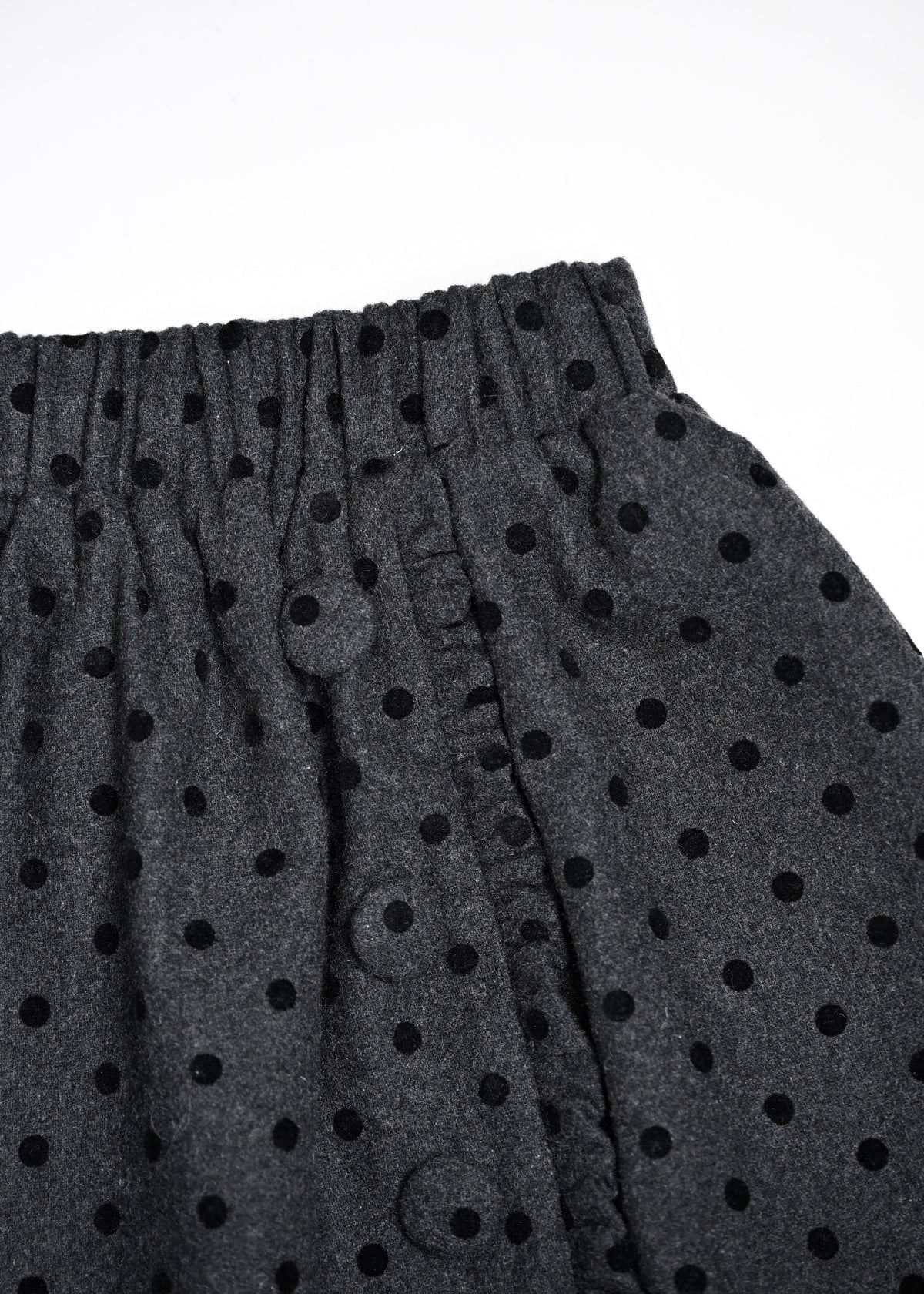 button frill wool dot skirt