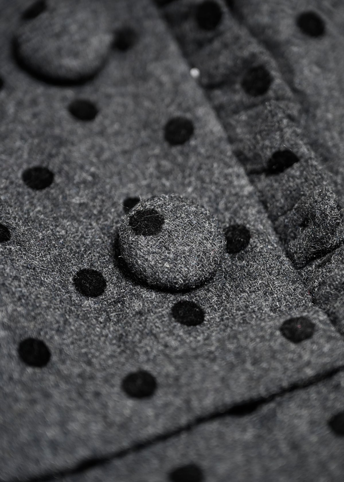 button frill wool dot skirt