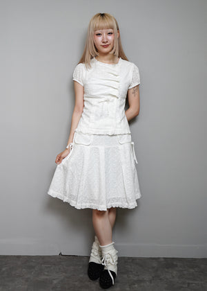 pleated cargo floral skirt
