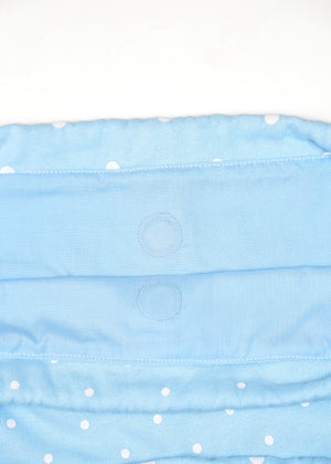 dot frill knapsack-pink&blue