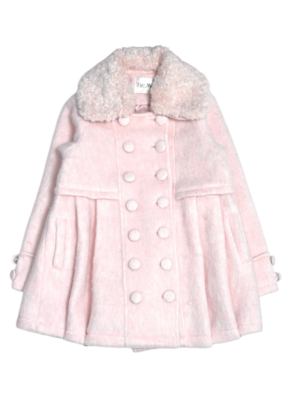 grace fur collar wool long coat