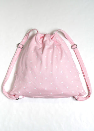 dot frill knapsack-pink&blue