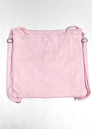 dot frill knapsack-pink&blue