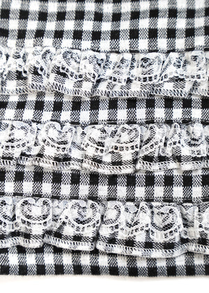 vintage lace gingham pants