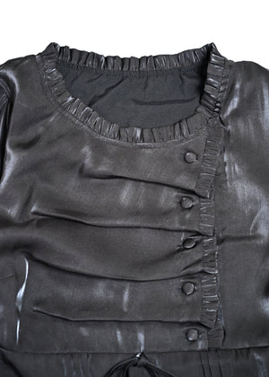 button up shimmer blouse