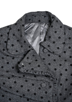 button up wool dot jacket
