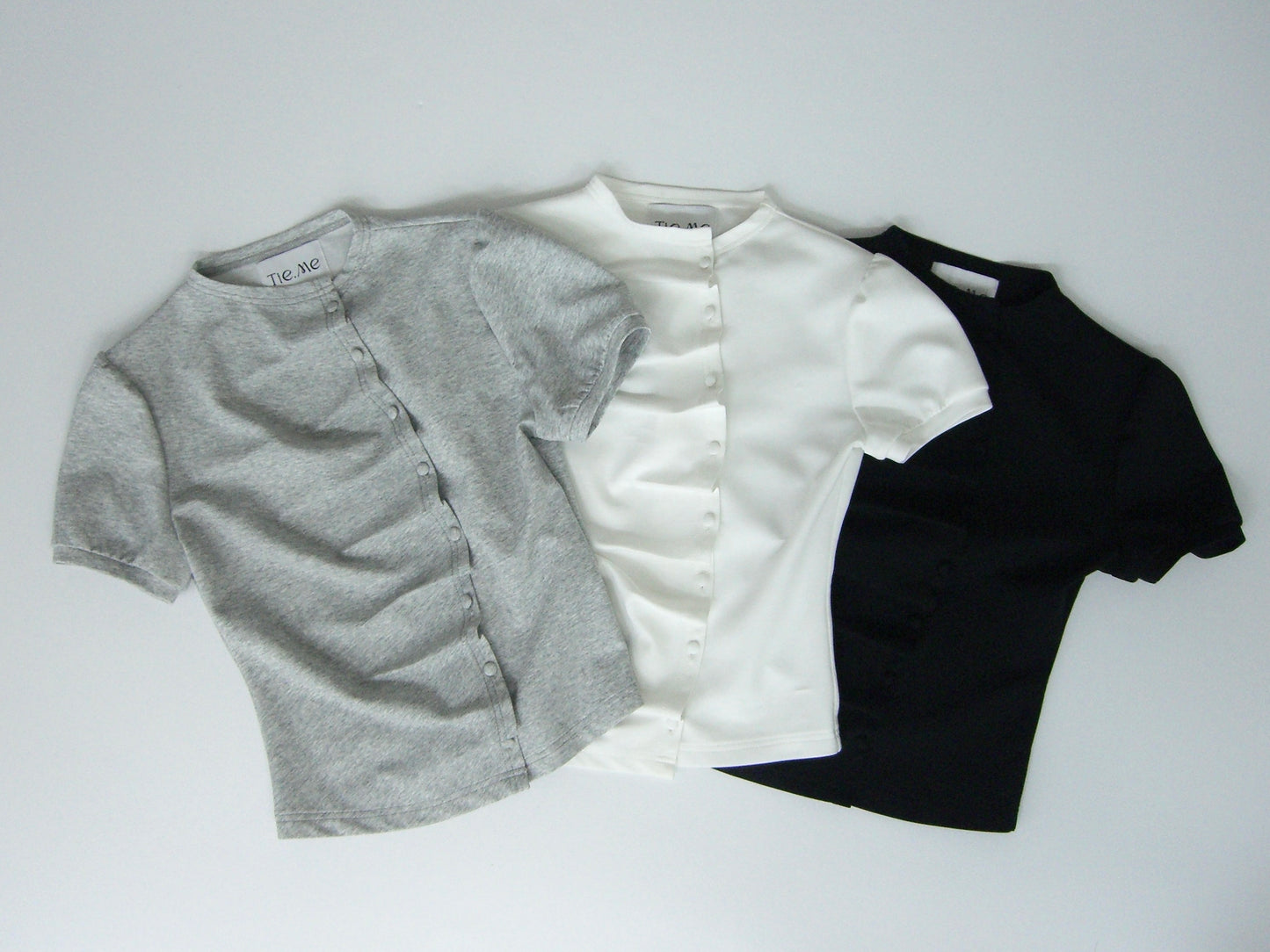 button up T-shirt-WHITE