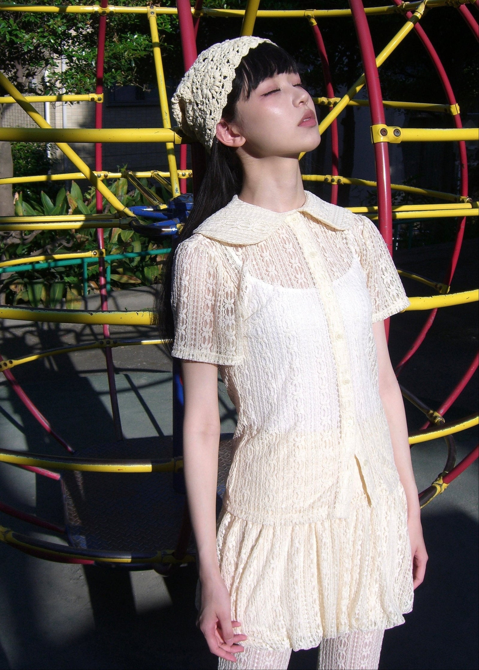 「want to be with lace」blouse