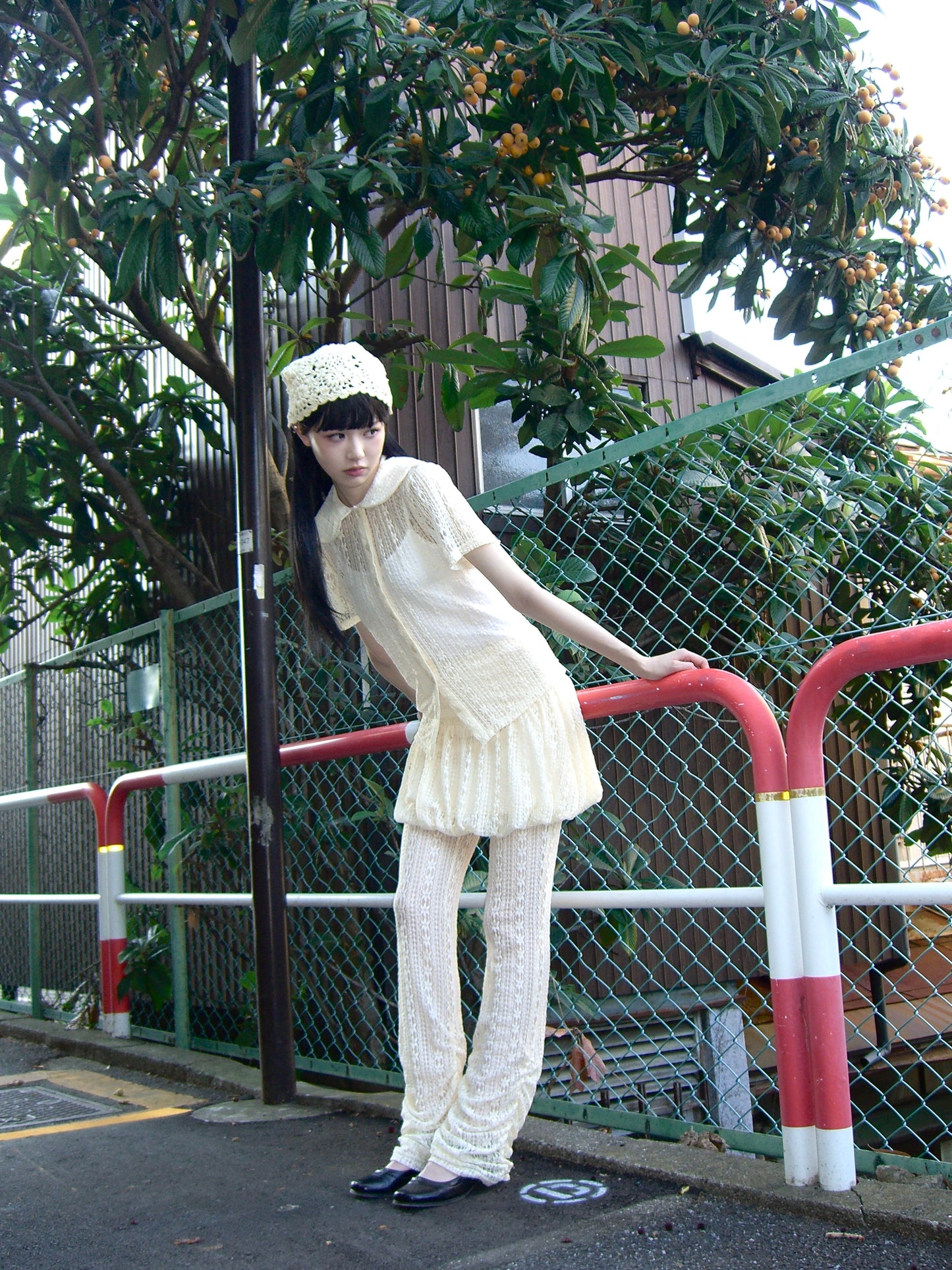 「want to be with lace」blouse-BEIGE