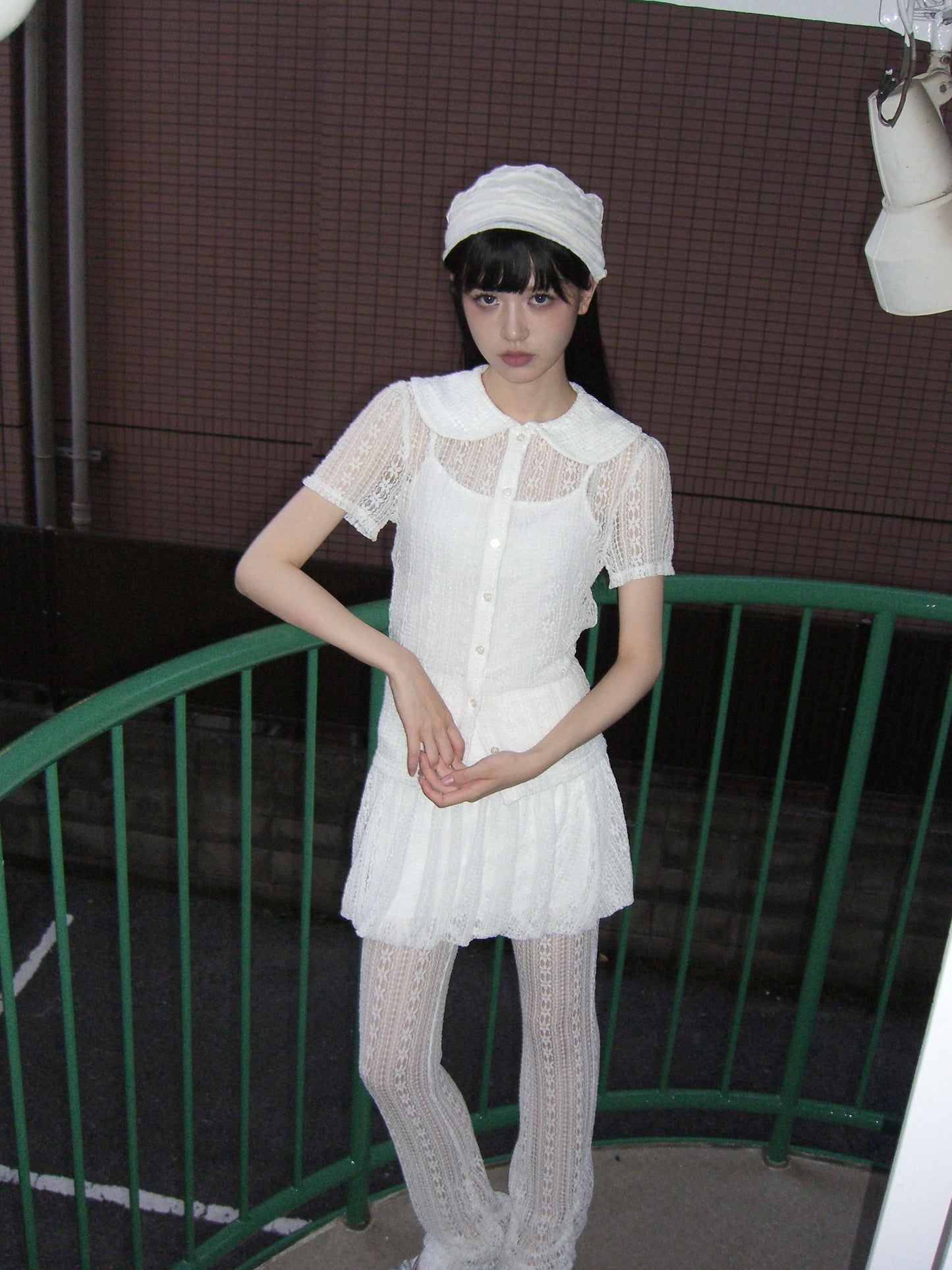 「want to be with lace」blouse-WHITE