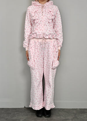 flower waffle ribbonful lounge pants